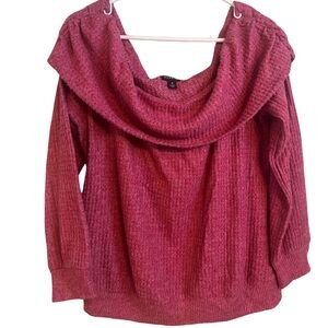 TORRID Off The Shoulder Pink Sweater Size 0